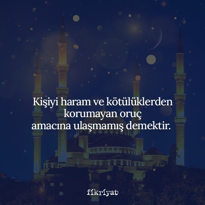 Oruç kişiyi haramlardan alıkoyar