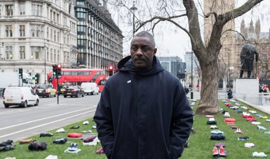 Actor Idris Elba leads knife crime campaign with symbolic display