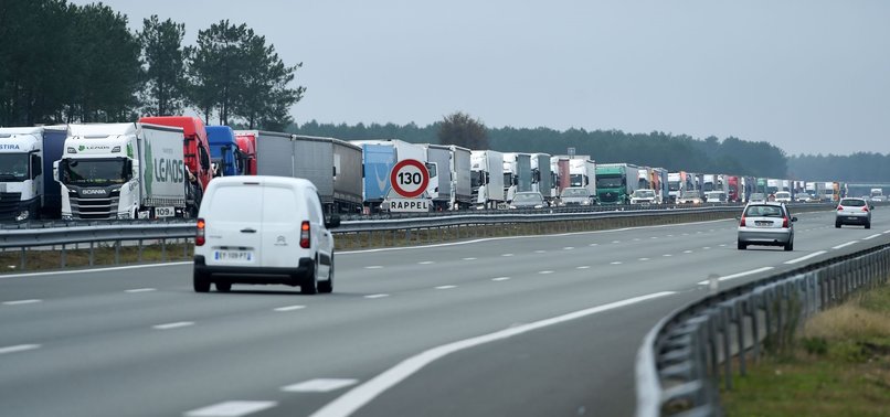 TRUCKERS BLOCK ROADS AS FRENCH STRIKES HIT WEEKEND TRAVEL