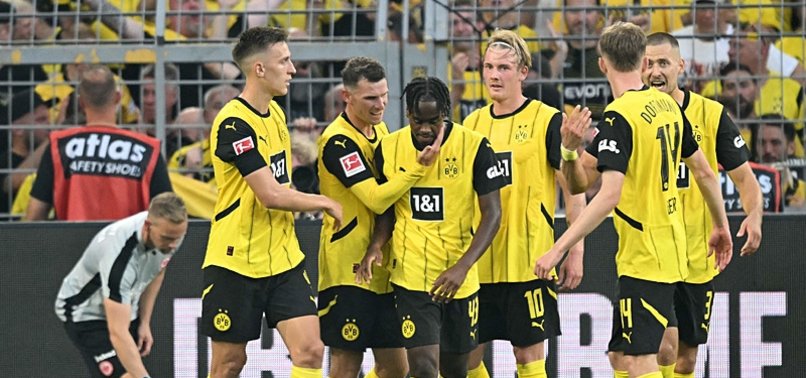 GITTENS BRACE LEADS DORTMUND TO WIN IN SAHINS LEAGUE DEBUT AS COACH