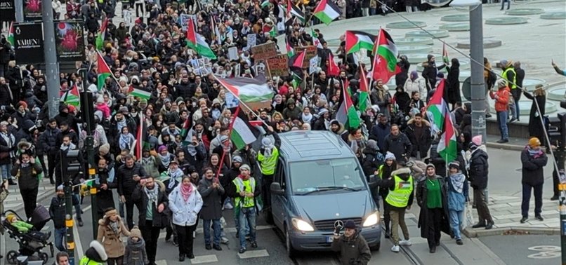 ISRAELI ATTACKS ON GAZA PROTESTED IN STOCKHOLM