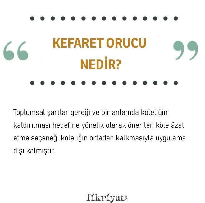 KEFARET ORUCU NEDİR?