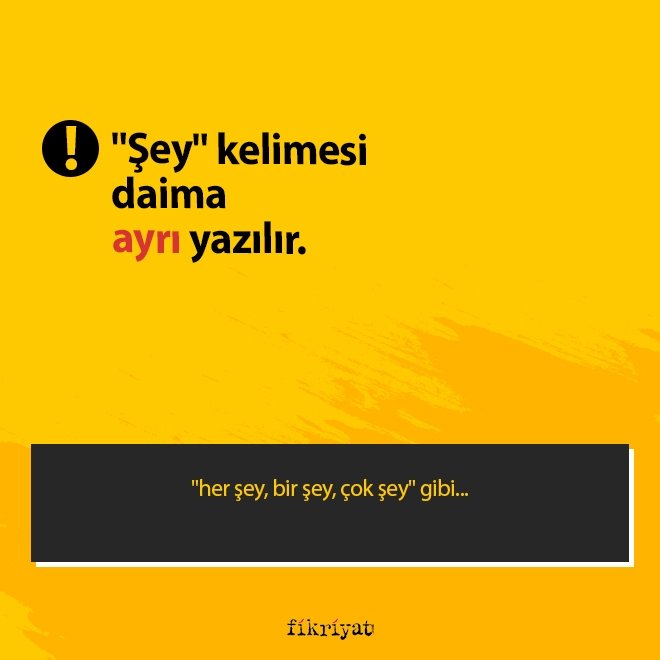 Şey nasıl yazılır?