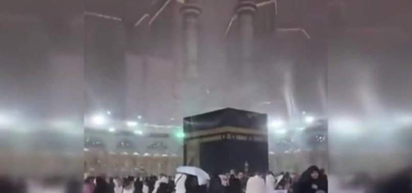 CITY OF MECCA WAS HIT BY HEAVY RAIN AND STORMS