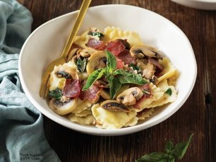 Mantarlı Pastırmalı Ravioli
