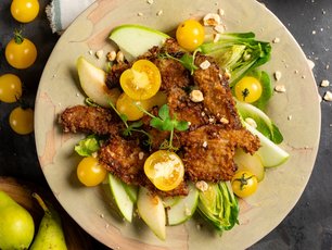 Çıtır Mantarlı Hindiba Salatası