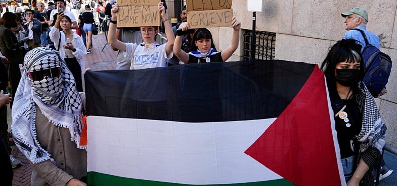 PRO-PALESTINIAN PROTESTS RESUME AT COLUMBIA UNIVERSITY