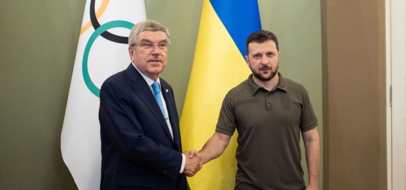 ZELENSKYY PRAISES IOC FOR SUPPORTING BANS ON RUSSIAN SPORT