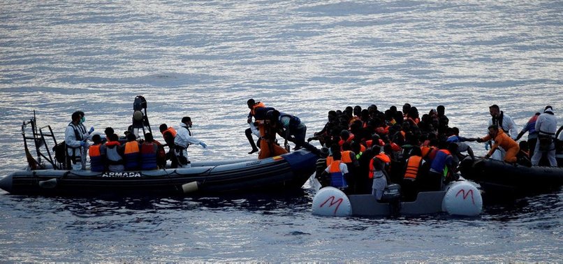 HUNDREDS OF MIGRANTS RESCUED IN BOATS OFF LIBYAN COAST