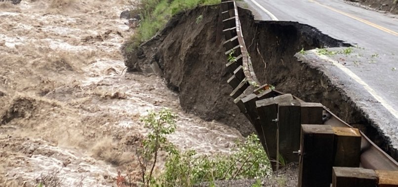 YELLOWSTONE FLOODING SWEEPS AWAY BRIDGE, WASHES OUT ROADS