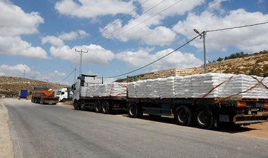 1st commercial truck convoy enters Rafah since Israel gained control of Palestinian side of crossing