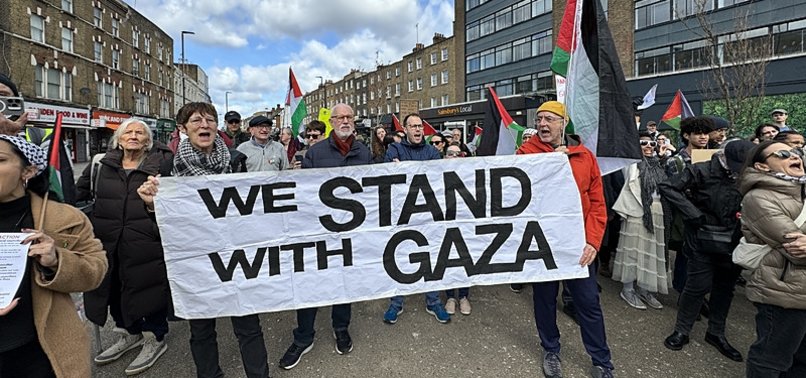 DEMONSTRATIONS HELD ACROSS UK IN SUPPORT OF PALESTINIANS