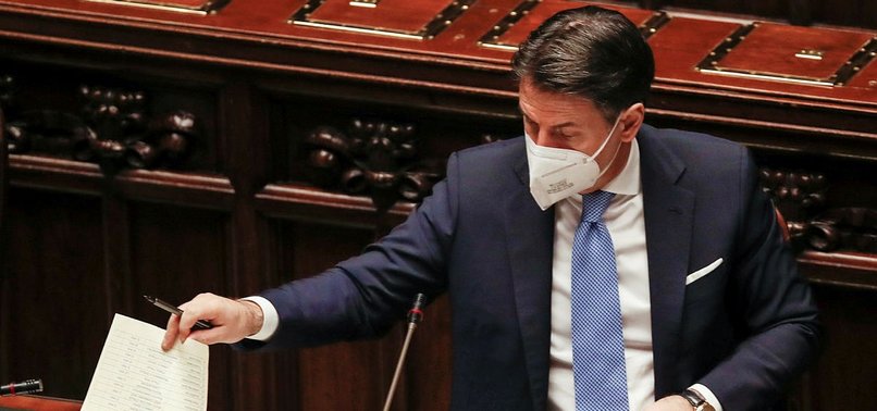 ITALIAN PREMIER CONTE URGES PARLIAMENT TO HELP SAVE HIS GOVERNMENT