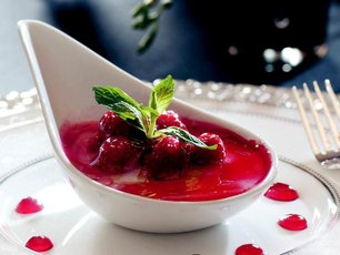 Damla Sakızlı Frambuazlı Muhallebi