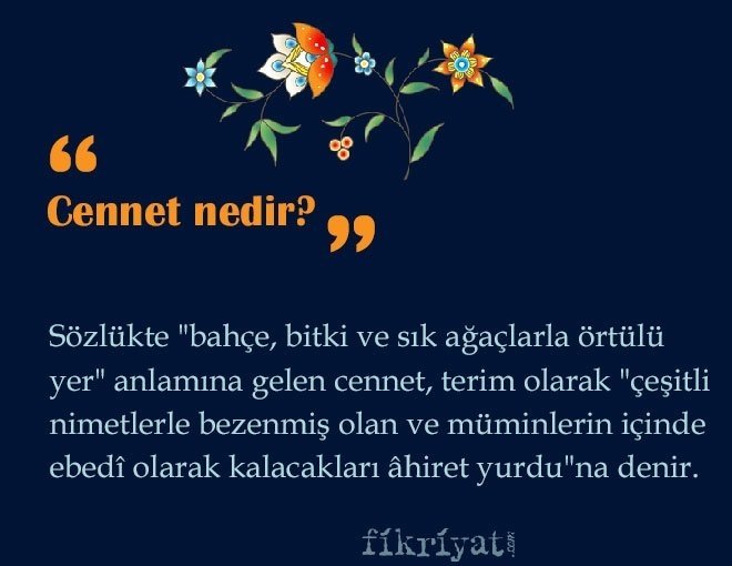 Cennet nedir?