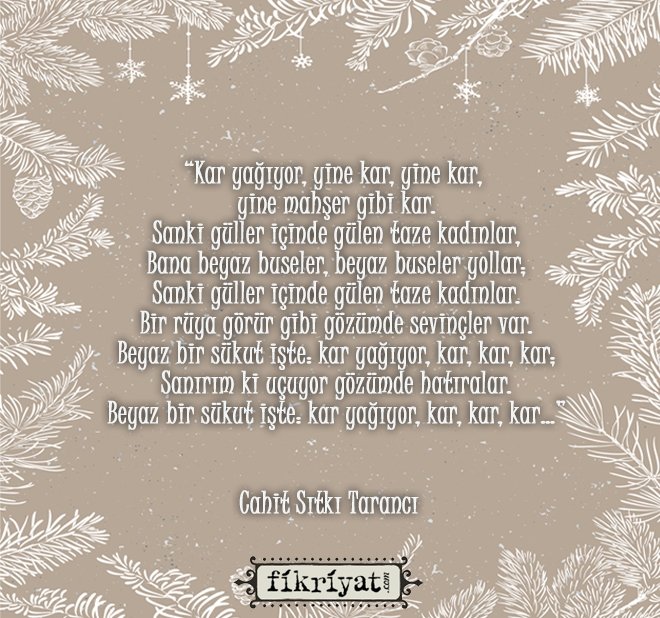 Cahit Sıtkı Tarancı – Kar ve Hatıralar