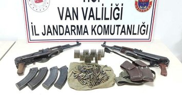 Weapons and ammunition belonging to PKK seized in Turkey's Van