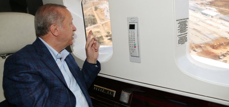 TURKISH PRESIDENT ERDOĞAN INSPECTS PANDEMIC HOSPITALS BEING BUILT IN ISTANBUL
