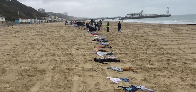 BOURNEMOUTH BEACH TRANSFORMED INTO GIANT MEMORIAL FOR CHILDREN KILLED BY ISRAEL IN GAZA