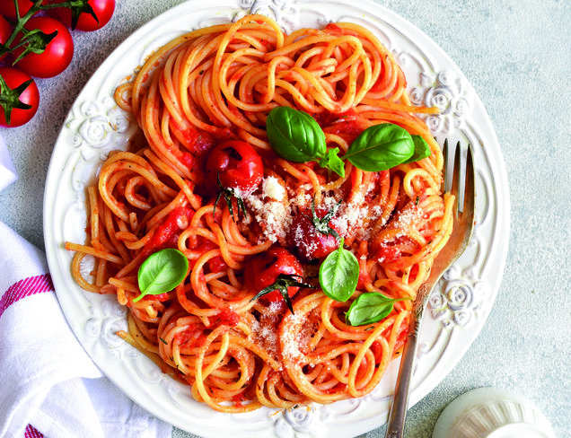 Izgara Domatesli Spagetti