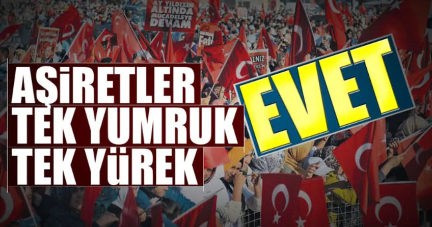 Aşiretler tek yumruk tek yürek ’Evet’