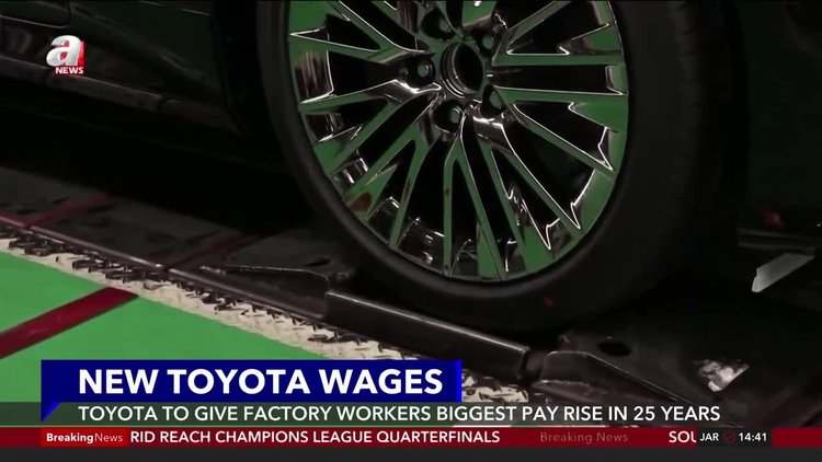 Toyota to give factory workers biggest pay rise in 25 years