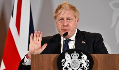 Britain's Prime Minister Johnson slams Russian aggression