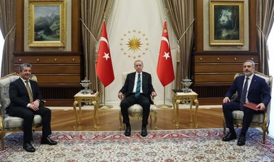 Erdoğan, Masrour Barzani hold closed door meeting to discuss ties