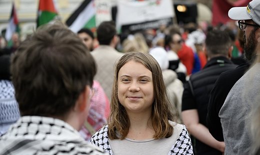 Thunberg among 1000s protesting against Israel at Eurovision in Malmo