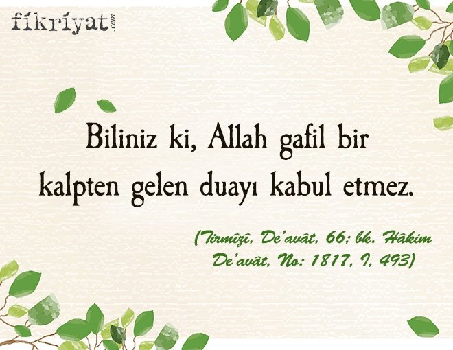 GAFLETLE YAPILAN DUALAR