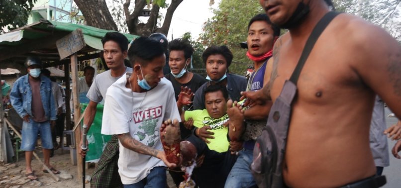 UN CONDEMNS 18 ANTI-COUP PROTESTERS KILLINGS IN MYANMAR