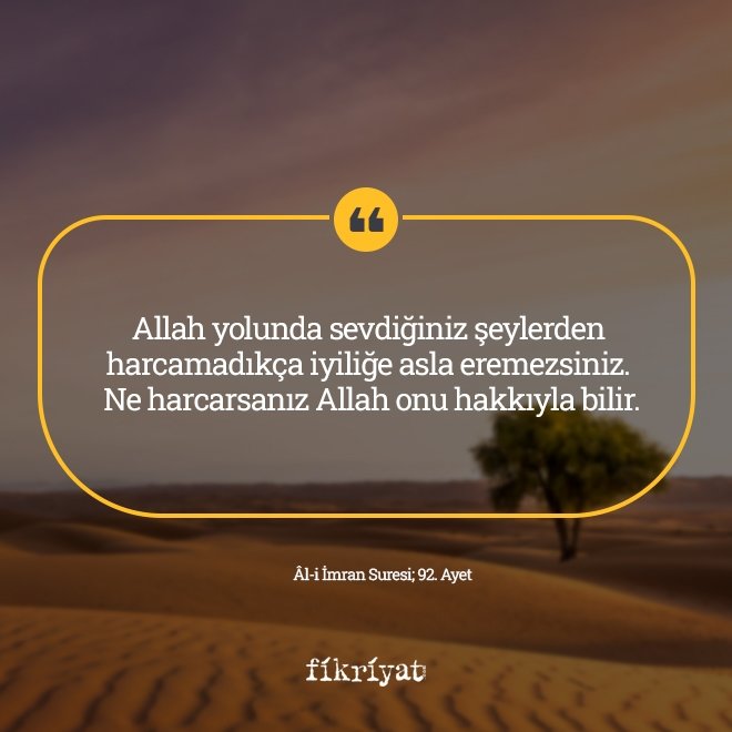 Al-i İmran Suresi; 92. Ayet