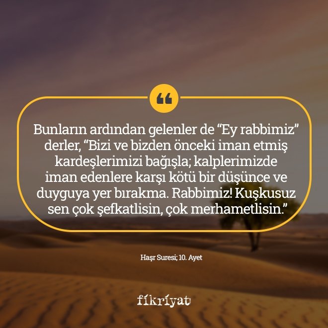 Haşr Suresi; 10. Ayet