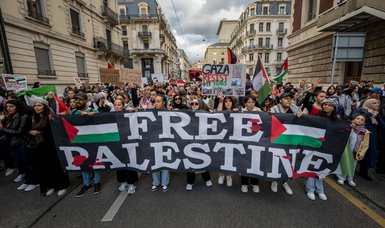 Thousands join pro-Palestinian rally in Geneva