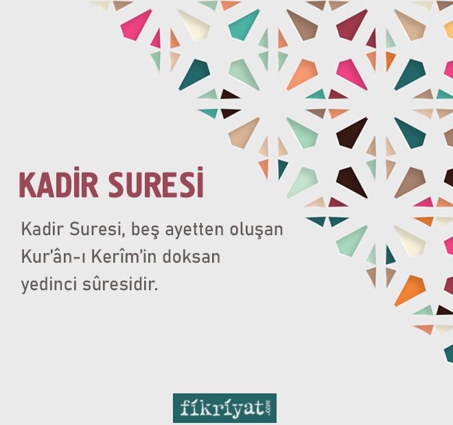 KADİR SURESİ