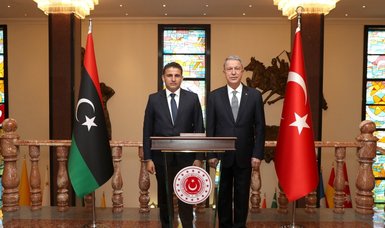 Turkey's defense chief Hulusi Akar meets Libyan counterpart in Istanbul to exchangee views on latest developments