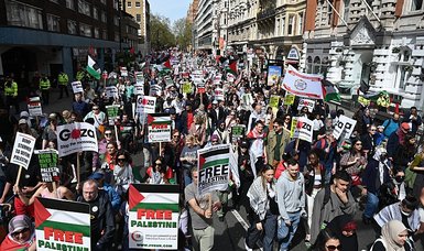 'Stop arming Israel': Thousands march in London in solidarity with Gaza