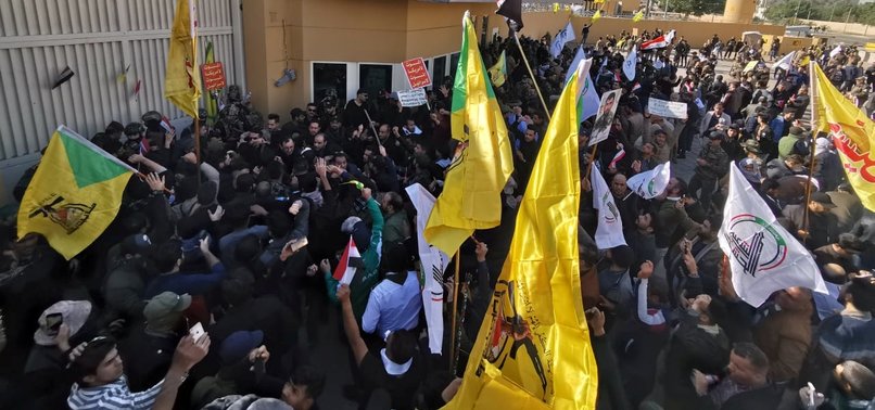 IRAQI SUPPORTERS OF IRAN-BACKED MILITIA ATTACK US EMBASSY