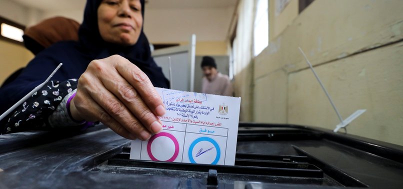 EGYPTIANS VOTE ON REFERENDUM EXTENDING EL-SISIS RULE TO 2030