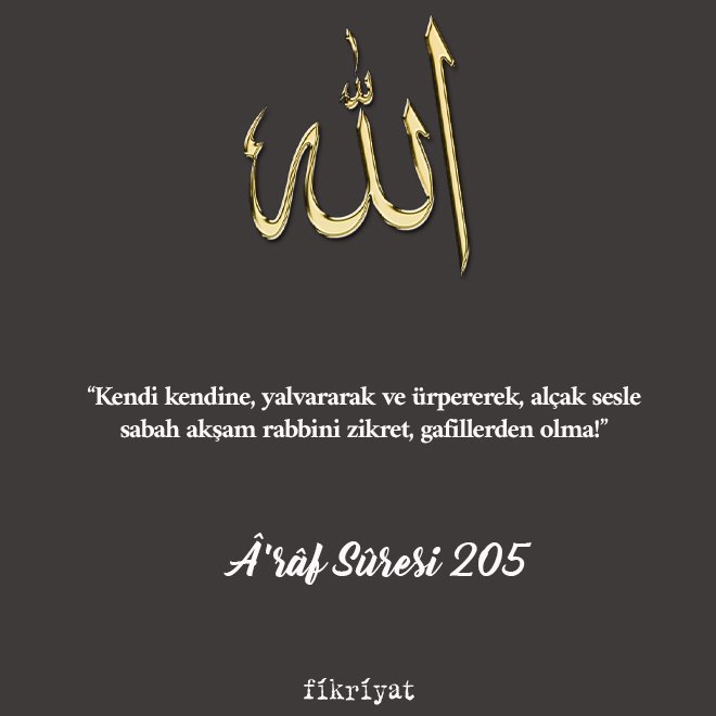 Zikir hakkında ayetler