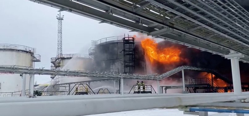 OIL FACILITY IN ST PETERSBURG HIT IN DRONE ATTACK