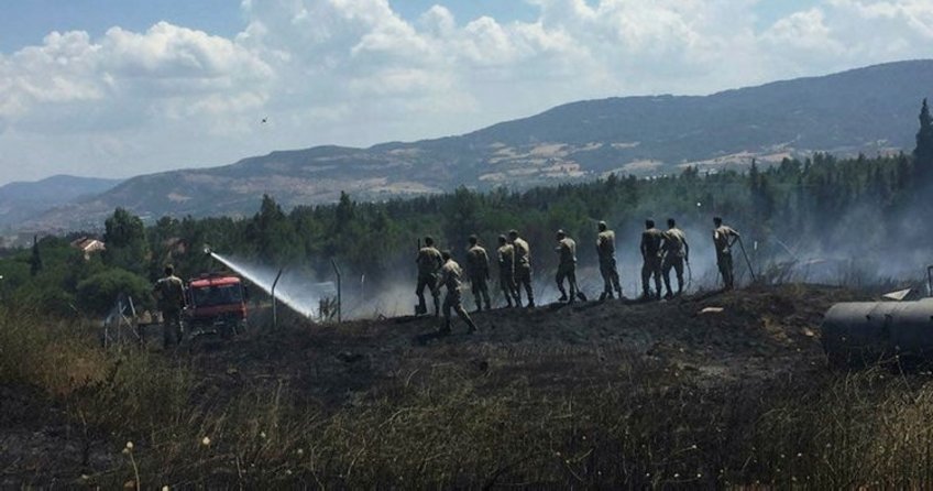 Çanakkal’de Jandarma Eğitim Alay Komutanlığı’nda yangın!