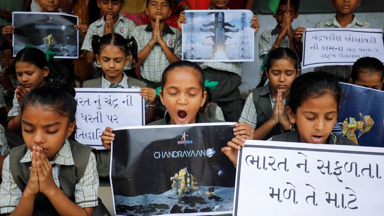 Indias Chandrayaan-3 achieves historic soft landing at moons southern pole