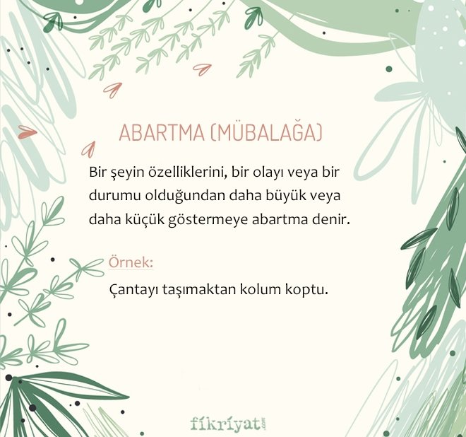 ABARTMA MÜBALAĞA
