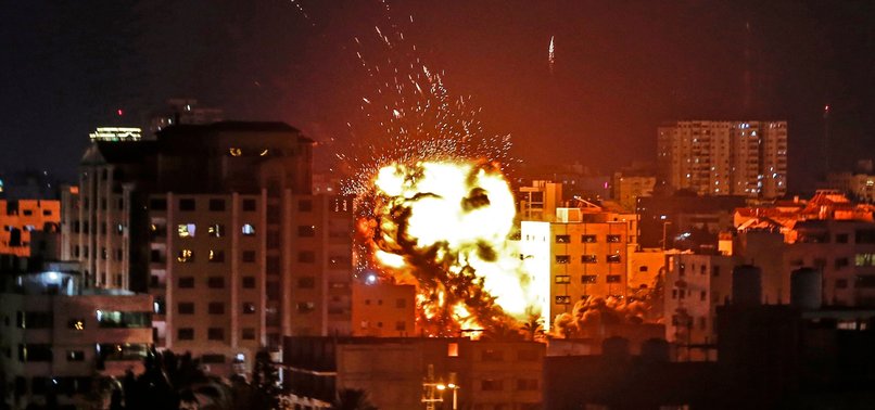 ISRAEL CARRIES OUT AIRSTRIKES IN GAZA AFTER ROCKET FIRE