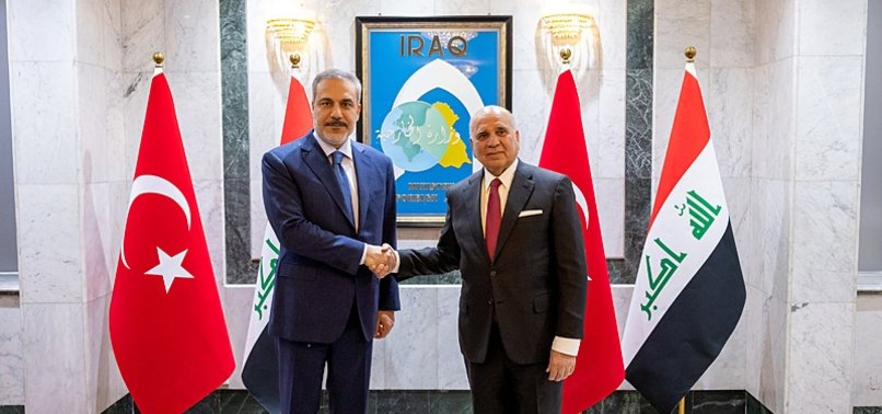 TURKISH FOREIGN MINISTER MEETS IRAQI COUNTERPART IN BAGHDAD