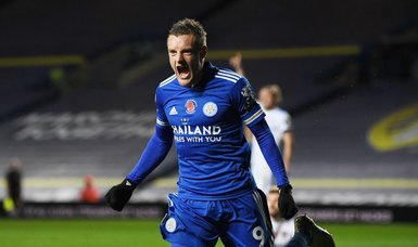 Vardy scores, creates 2 as Leicester beats Leeds 4-1 in EPL