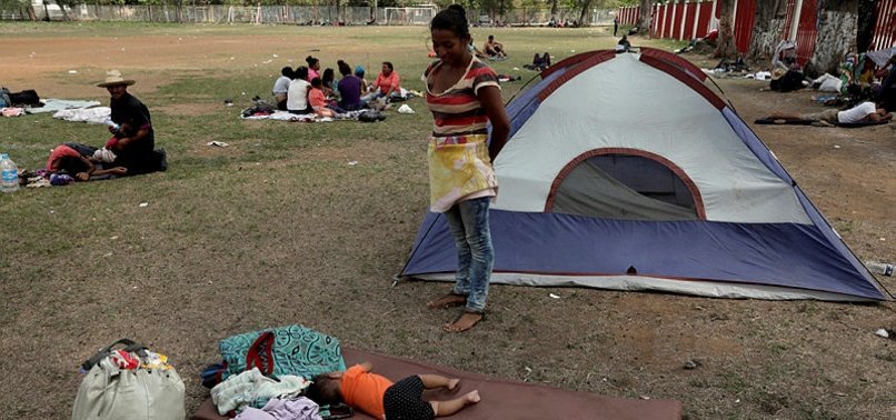 MIGRANTS LEAVE CARAVAN CAMP IN SOUTHERN MEXICO