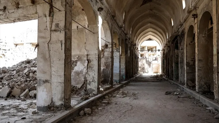 Historical structures in Syrias Deir ez-Zor province, bearing the scars of war