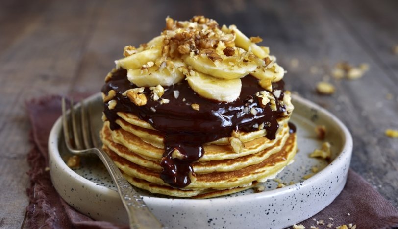 Çikolatalı ve Muzlu Pancake